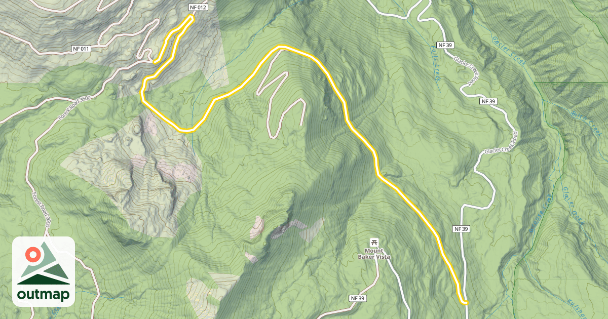 Map of Forest Road 3600