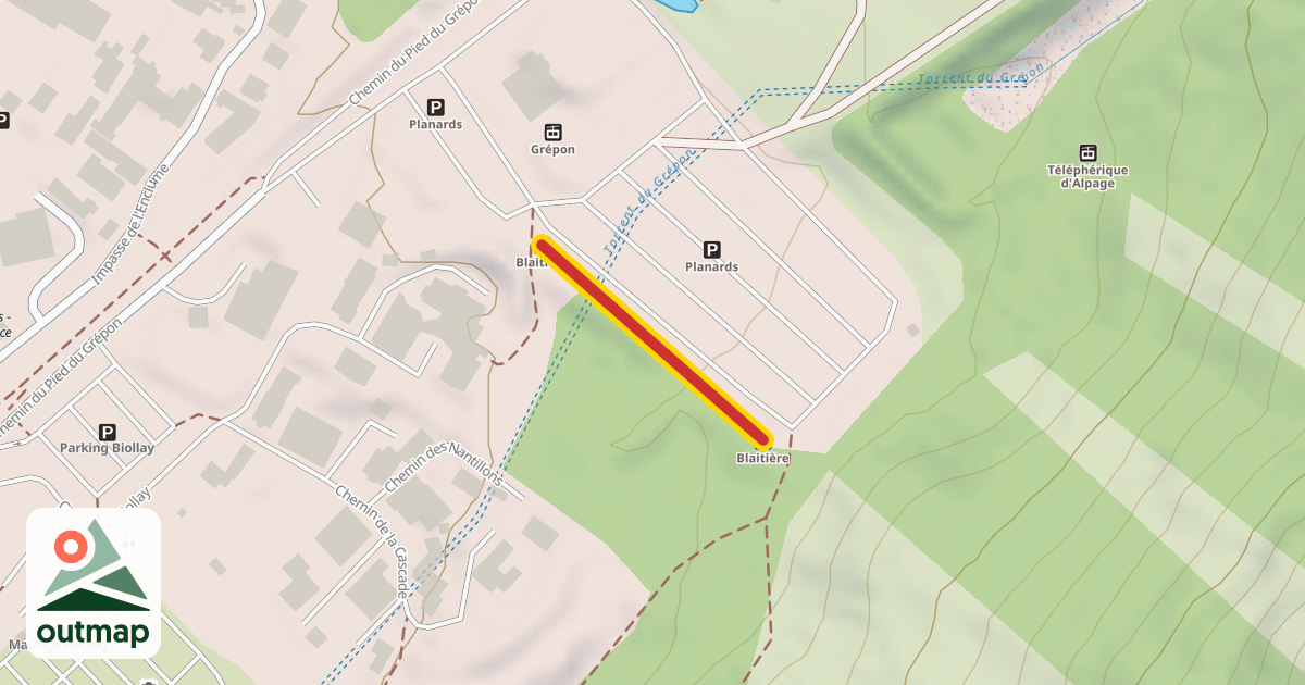 Map of Blaitière