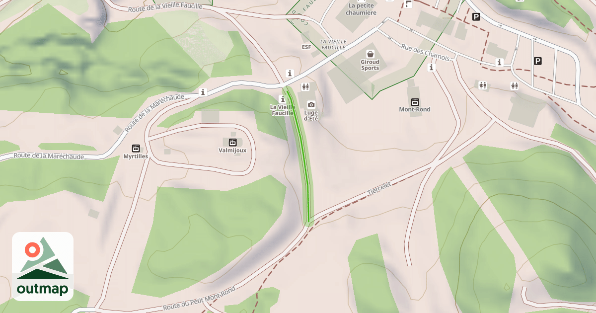 Map of Route du Petit Mont-Rond