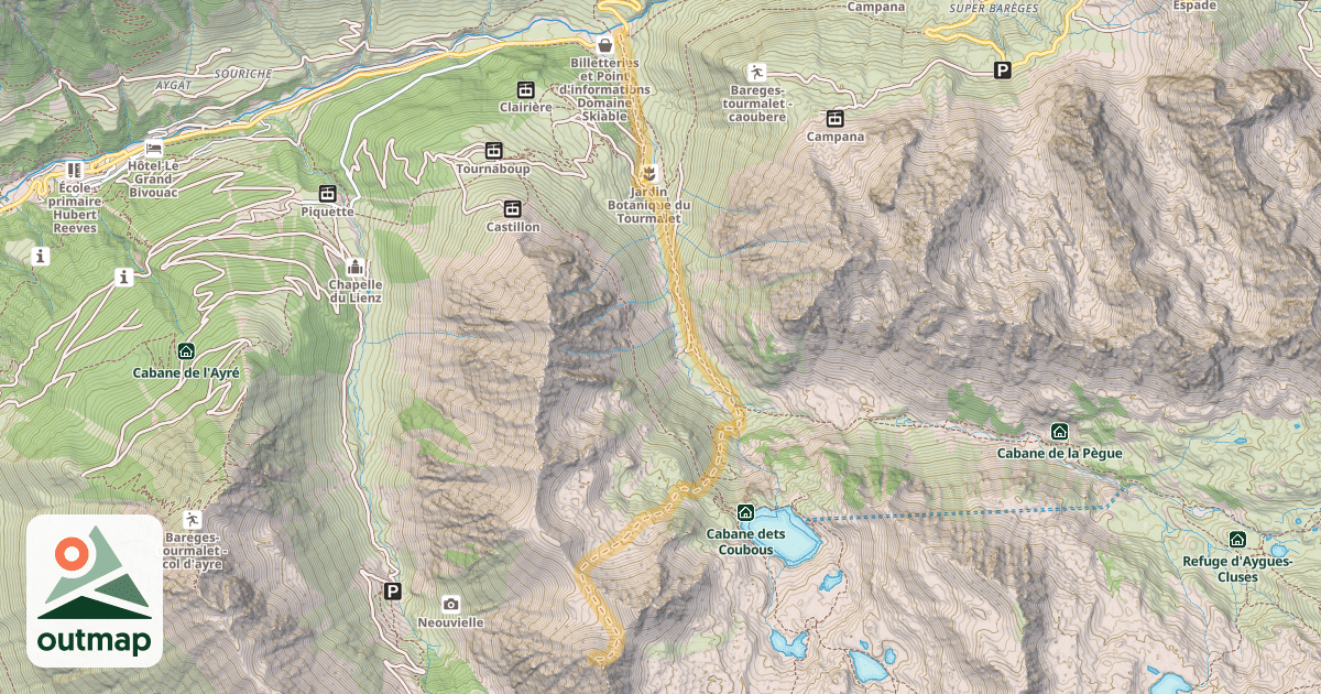 Map of Pic de Lurtet — Tournaboup