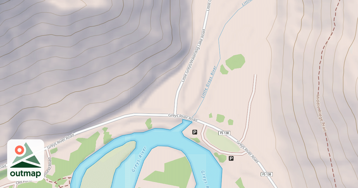 Map of LITTLE GREYS/WATERDOG LAKE