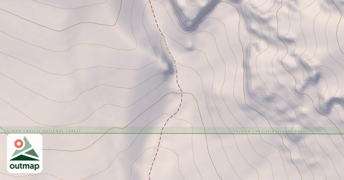 Map of Natural Arch