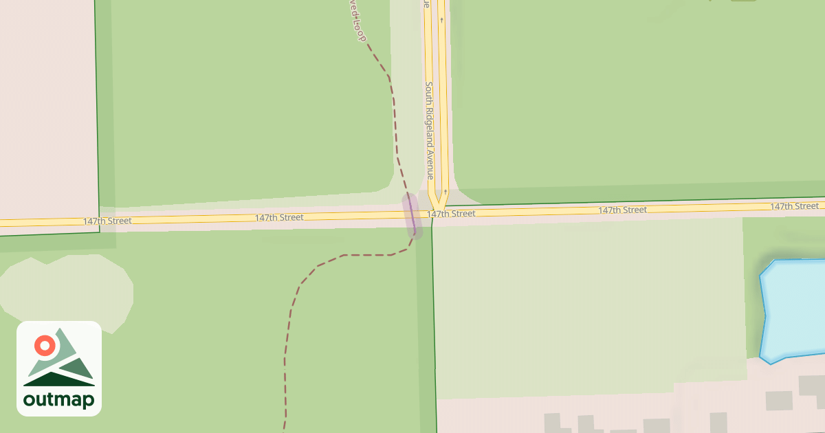 Map of Tinley Creek Red Paved Loop