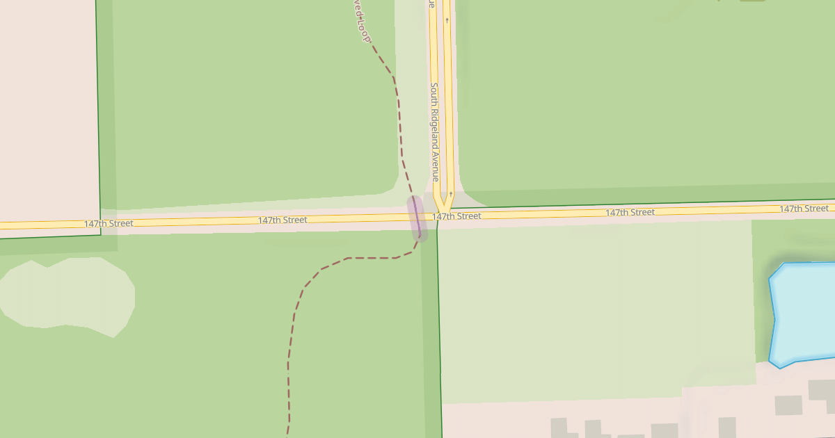 Map preview of Tinley Creek Red Paved Loop
