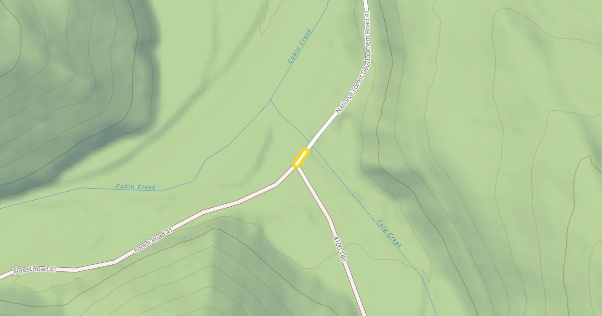 Map preview of National Forest Development Road 41