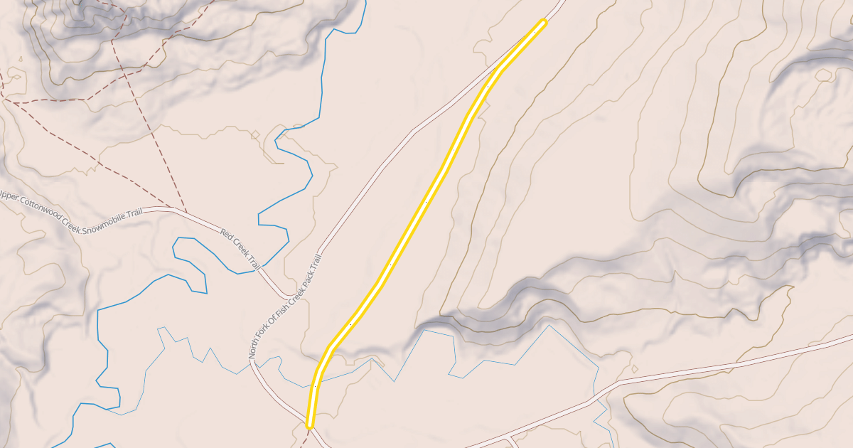 Map preview of North Fork Fish Creek Snowmobile Trail
