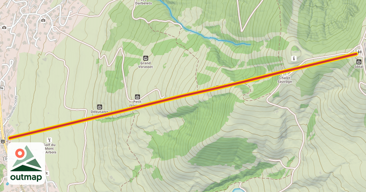 Map of Mont d'Arbois
