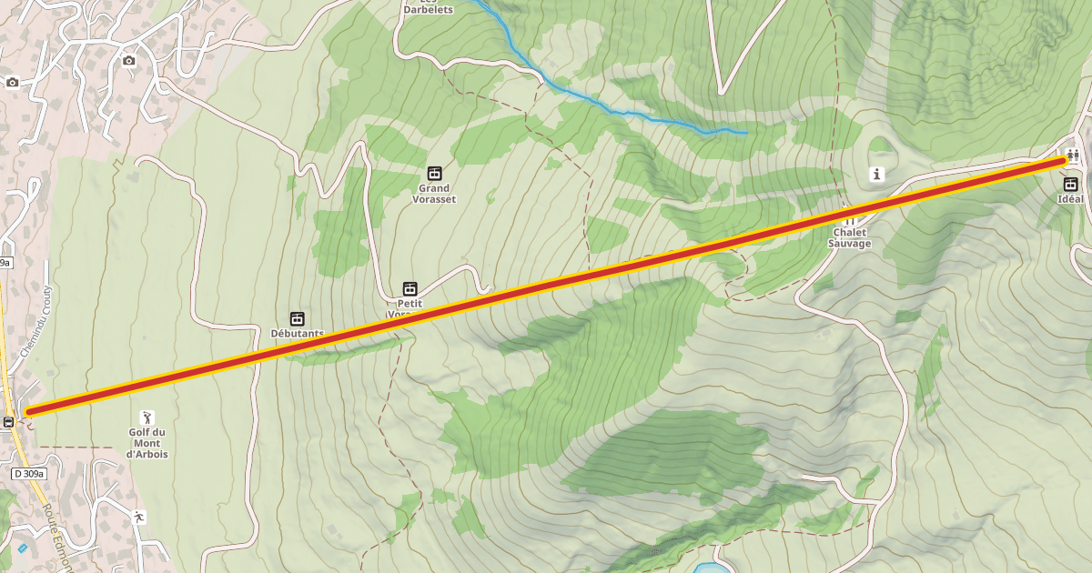 Map preview of Mont d'Arbois