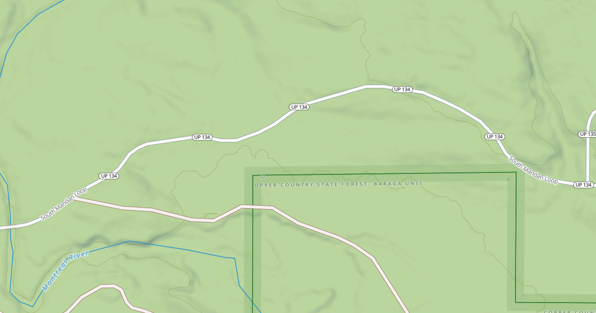Map preview of Keweenaw State Trail