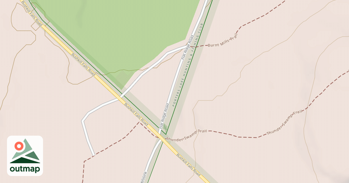 Map of Edgemere-Pecks Pond - Snowmobile Trails