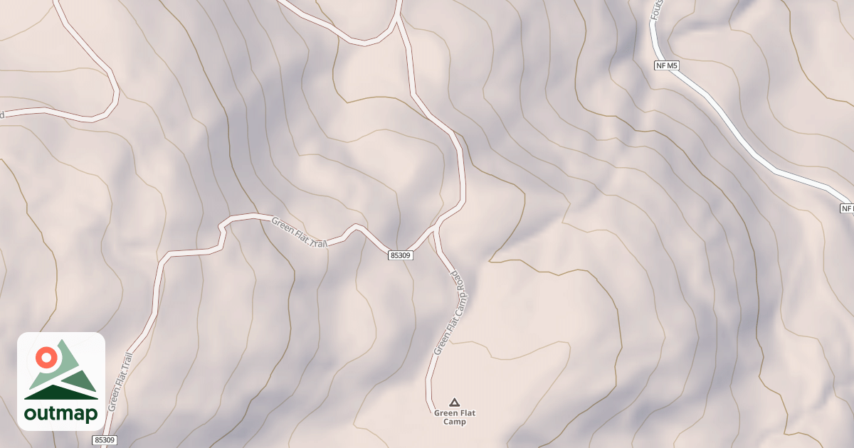 Map of GREEN FLAT CAMP