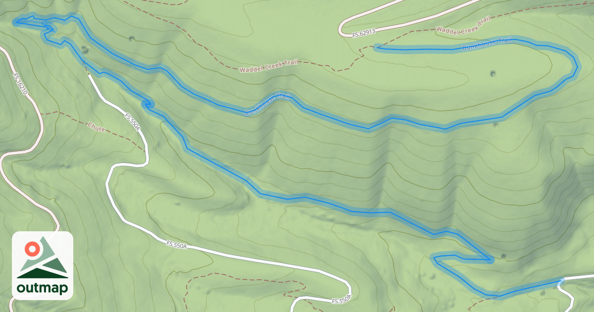 Map of Bunkhouse Trail