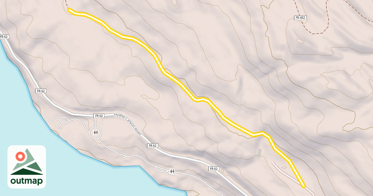 Map of Hyalite Canyon Trail