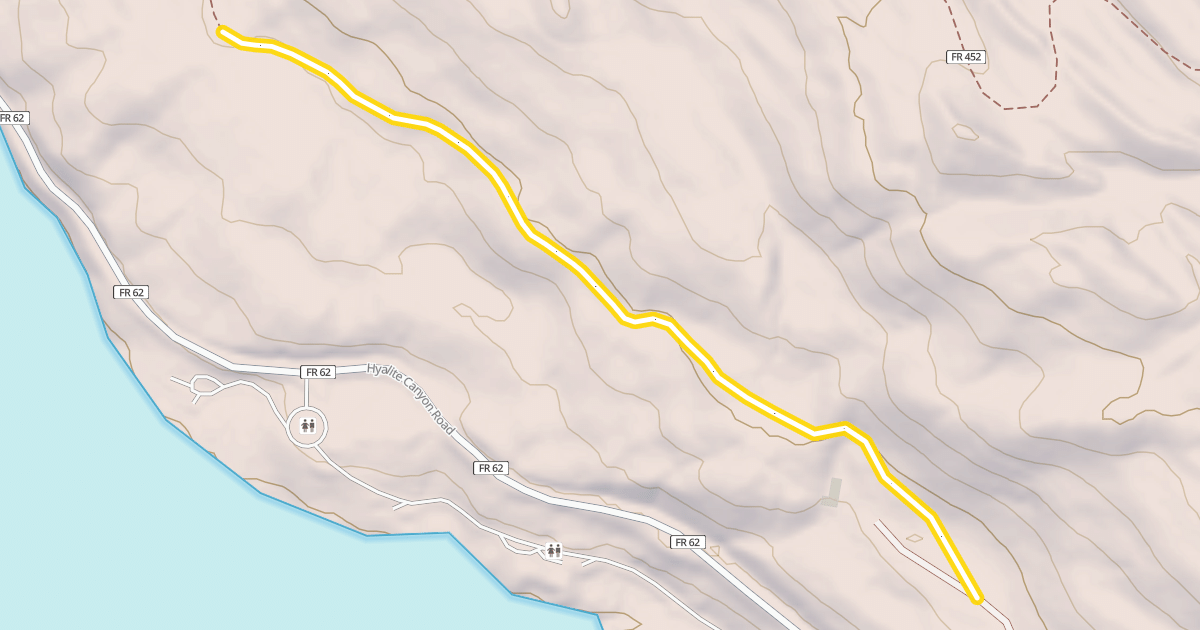 Map preview of Hyalite Canyon Trail