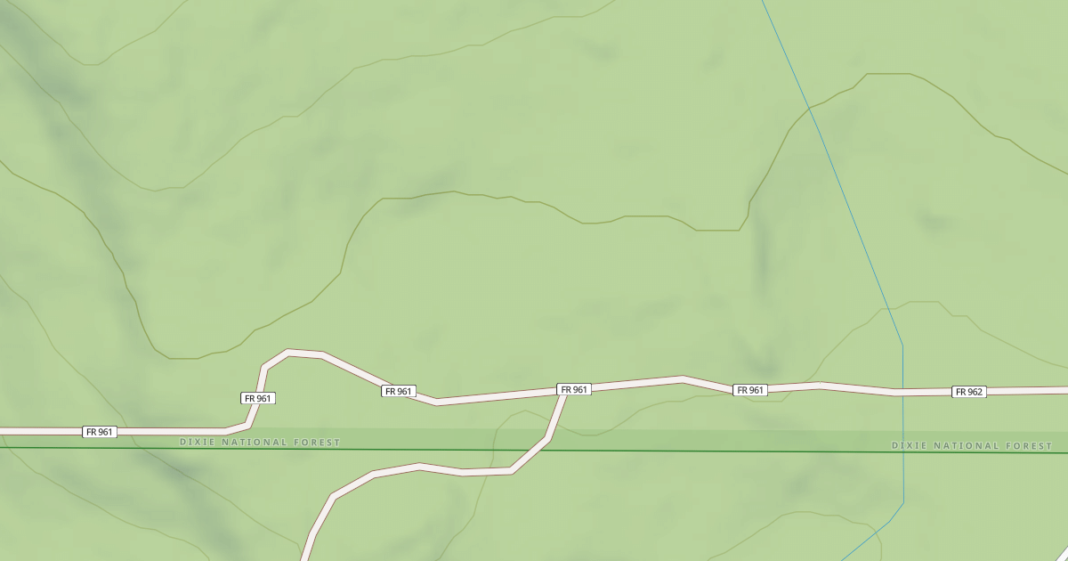 Map preview of USFS National Forest System Roads {F4FA6910-824F-4E2E-A29A-917A3AC37FED}