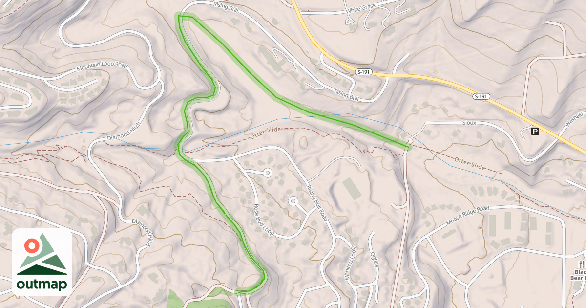 Map of Rising Bull Access