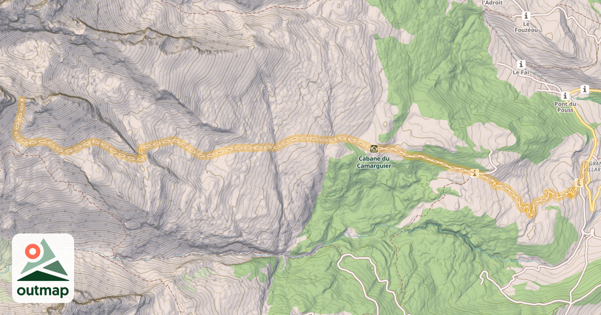Map of Pas la Coche — Le Grand Villard