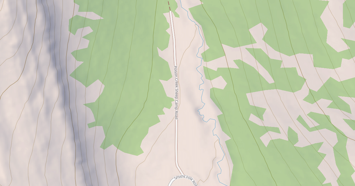 Map preview of POISON CR SHEEP CAMP