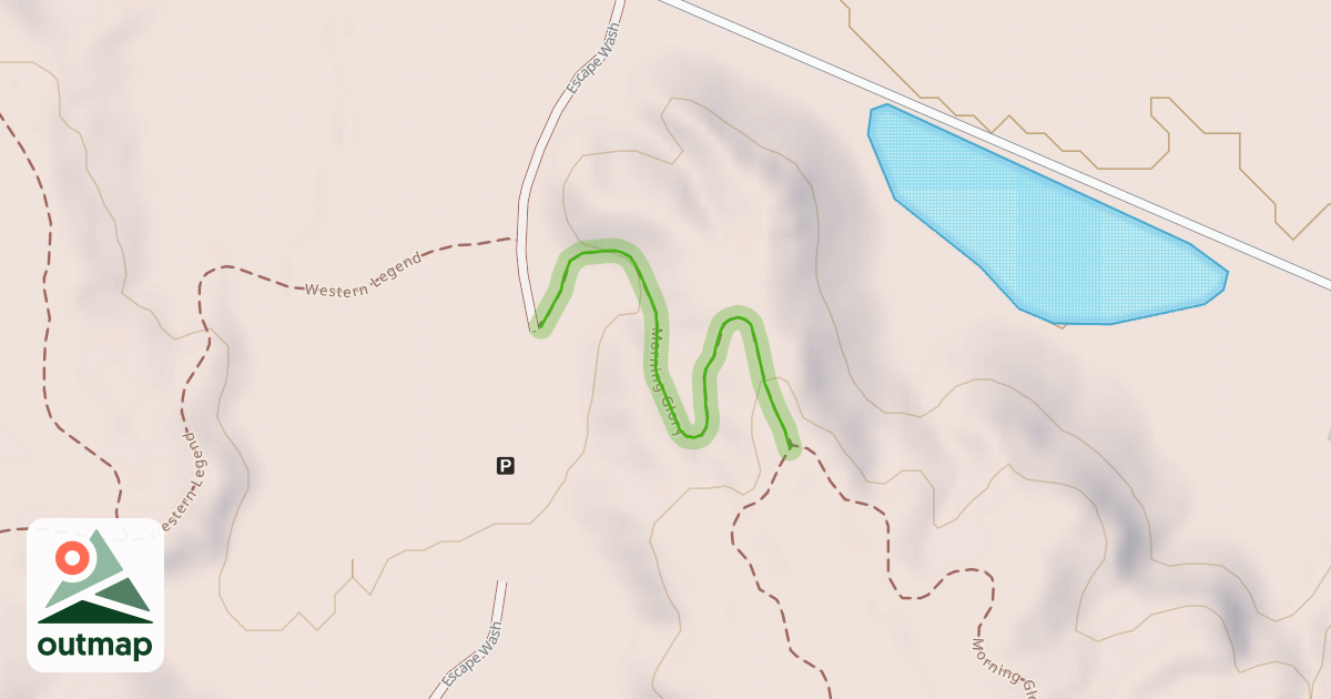 Map of Morning Glory Access Trail