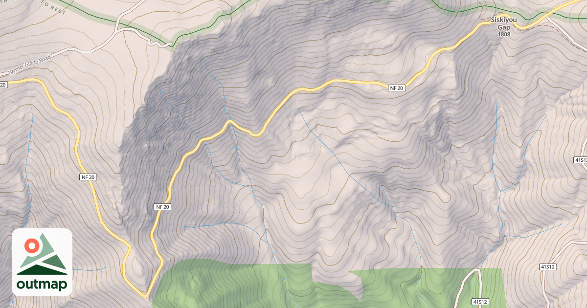 Map of SISKIYOU DIVIDE