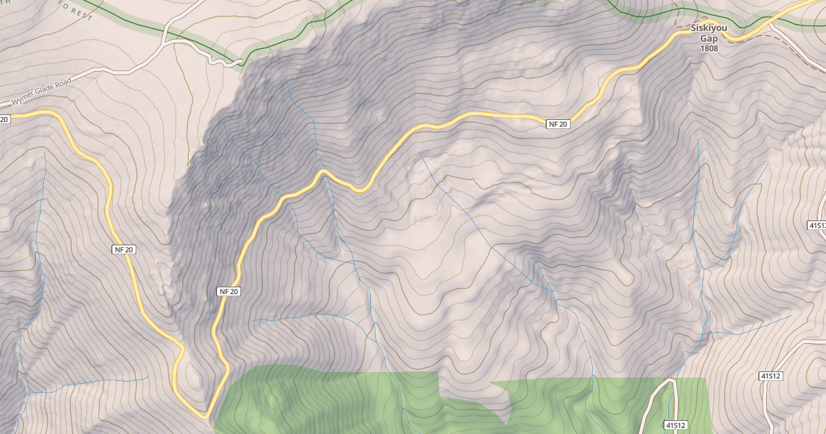 Map preview of SISKIYOU DIVIDE