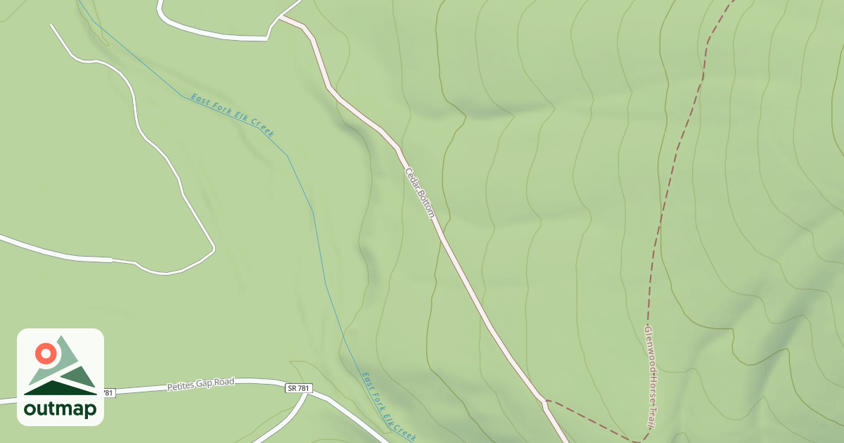 Map of CEDAR BOTTOM