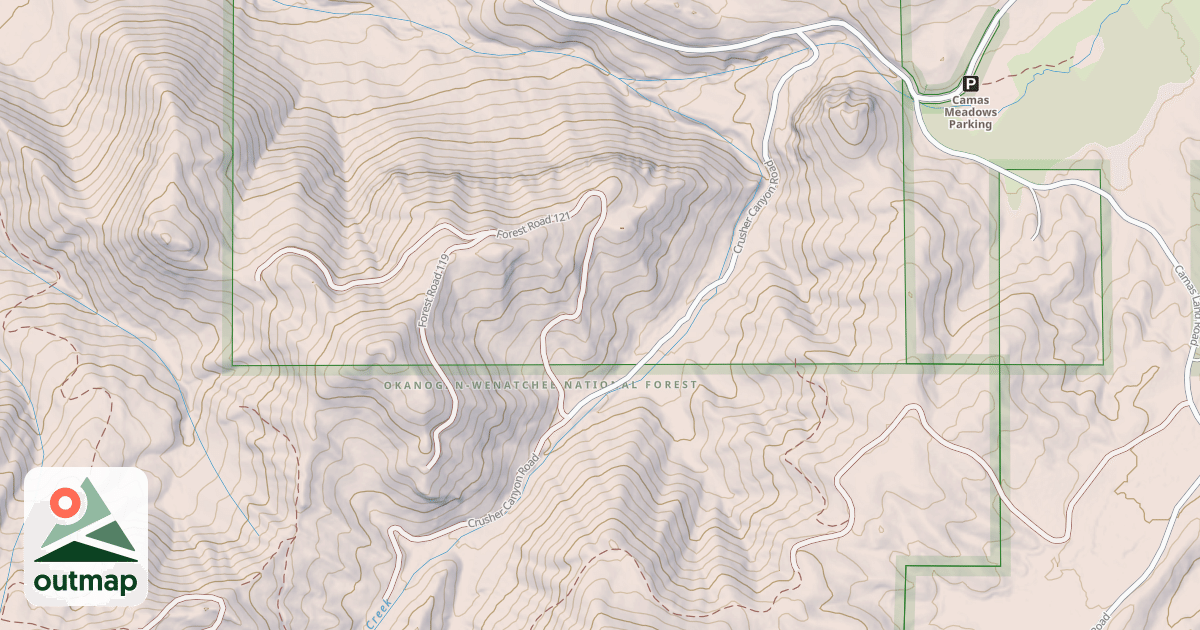 Map of CRUSHER CAYON