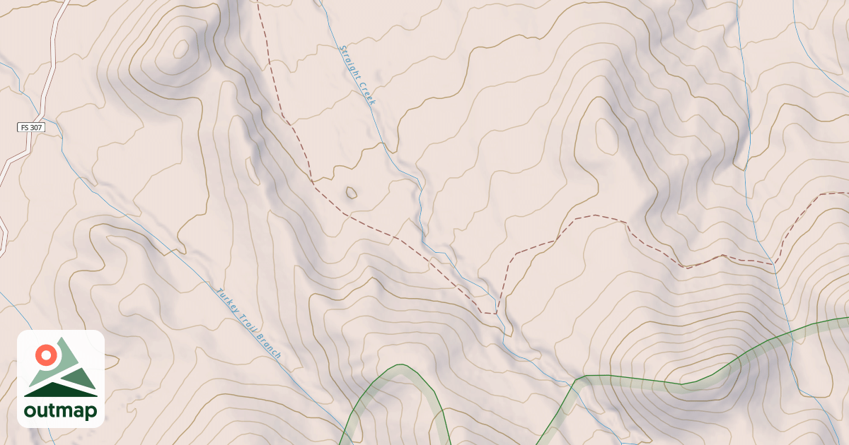Map of TURKEY TRAIL BR.