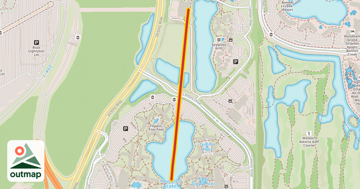 Map of Disney Skyliner