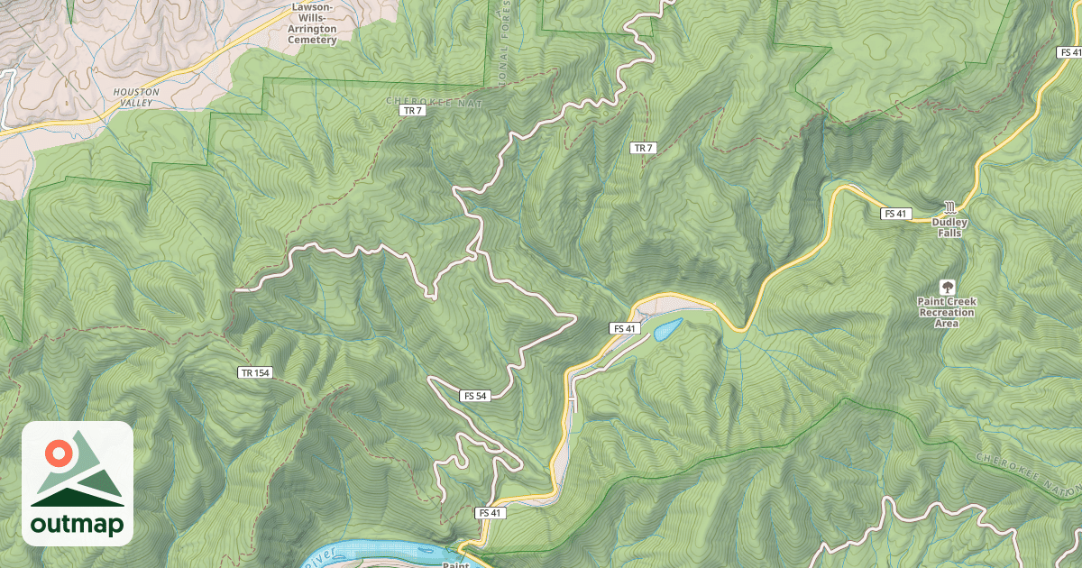 Map of PAINT MOUNTAIN