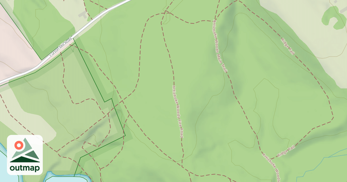 Map of Artichoke Woods Fire Road