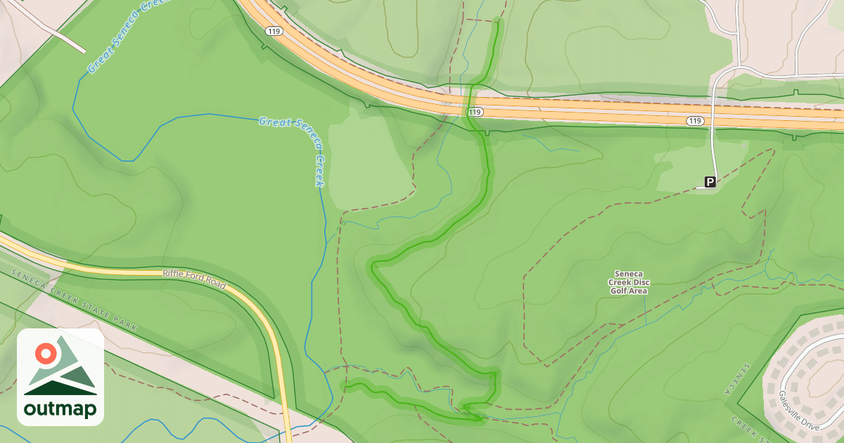 Map of Seneca Creek Greenway