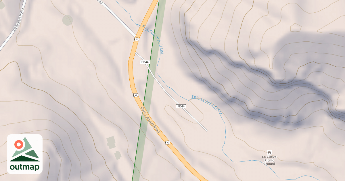 Map of LA CUEVA PICNIC AREA