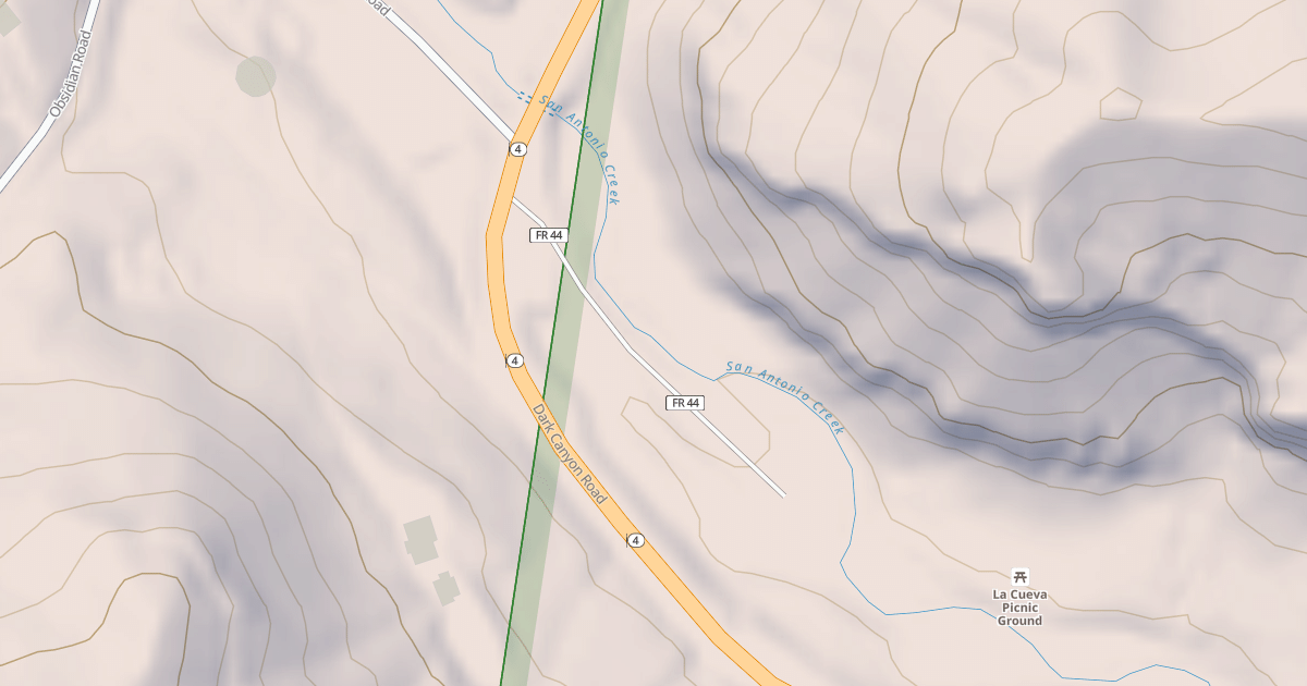 Map preview of LA CUEVA PICNIC AREA