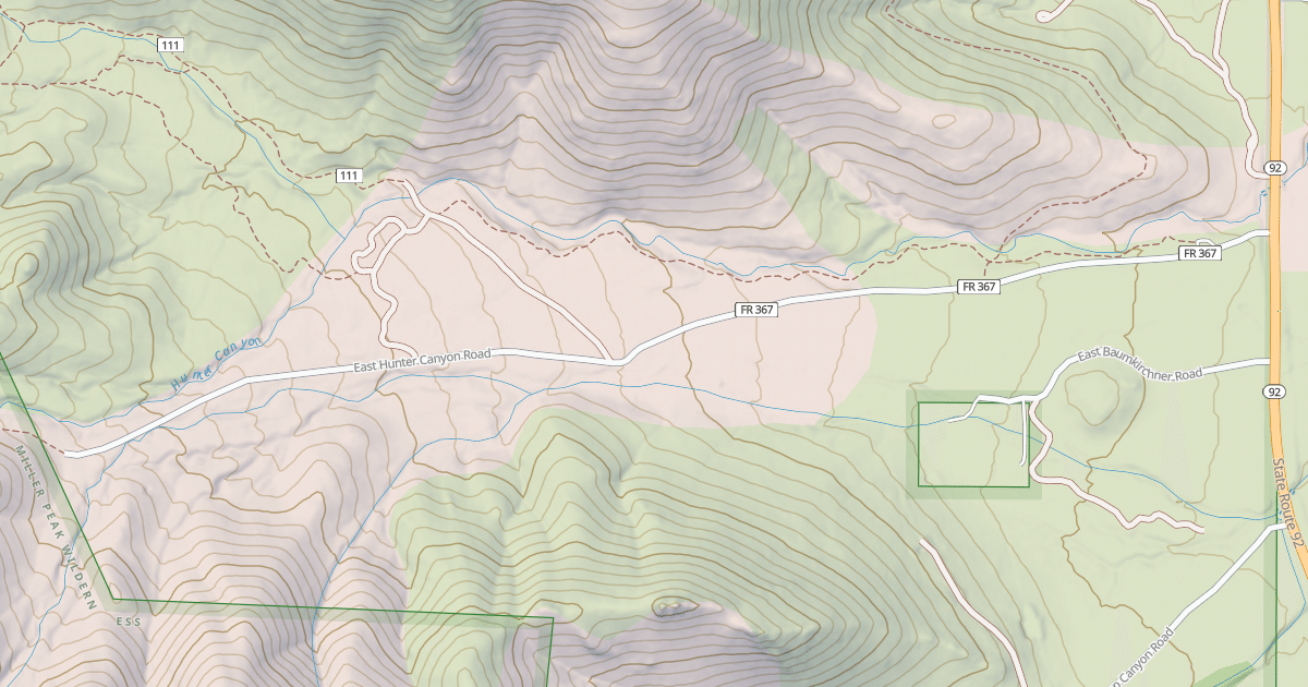 Map preview of HUNTER CANYON