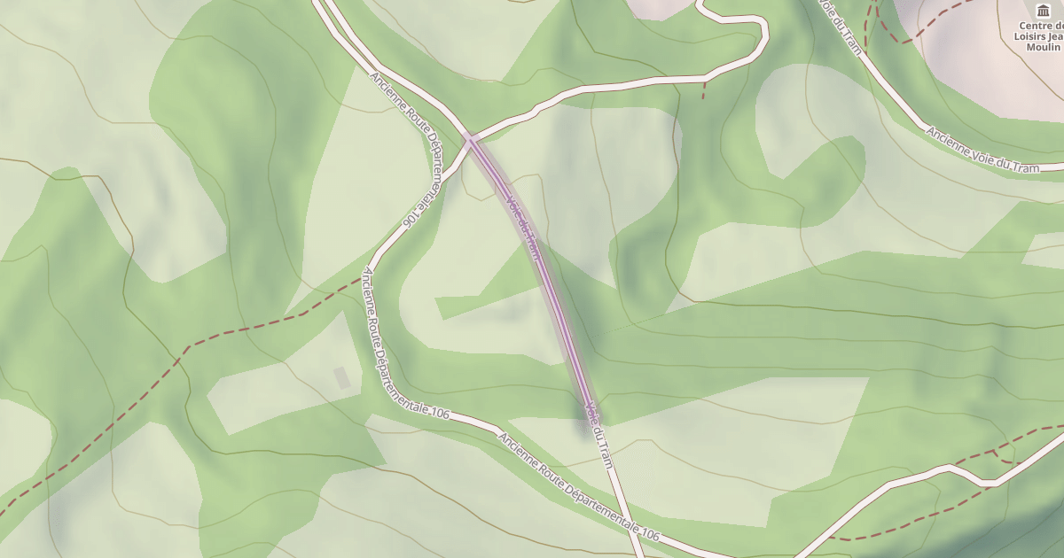 Map preview of Voie du Tram