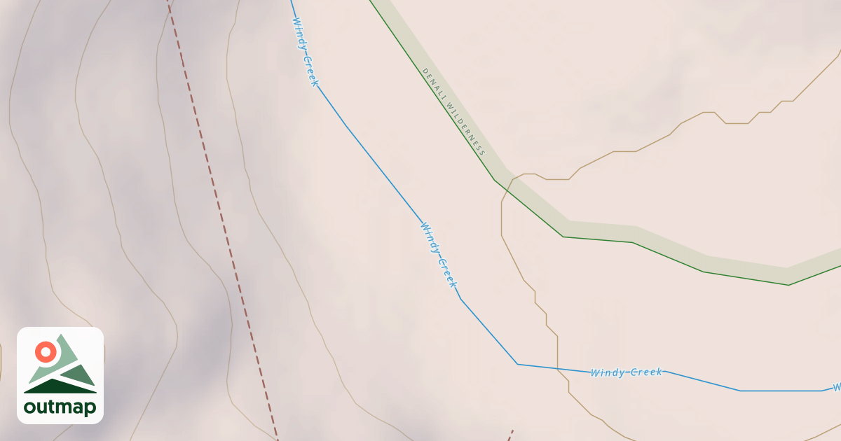 Map of Windy Creek Subsistence Ohv Trail