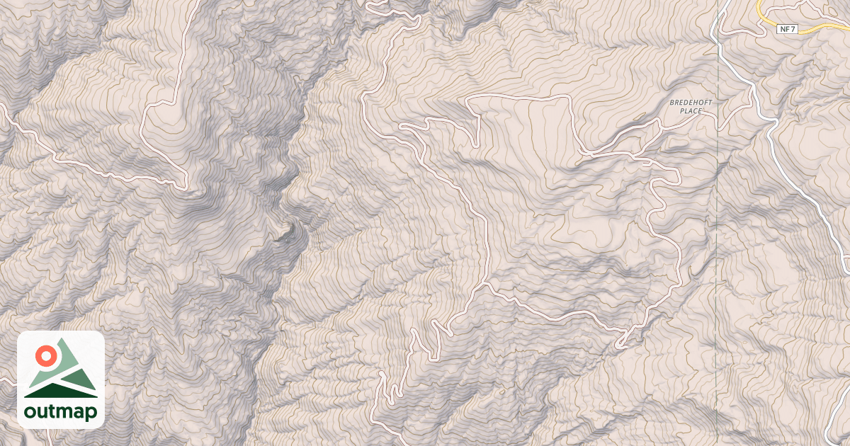 Map of BLUESLIDE CREEK