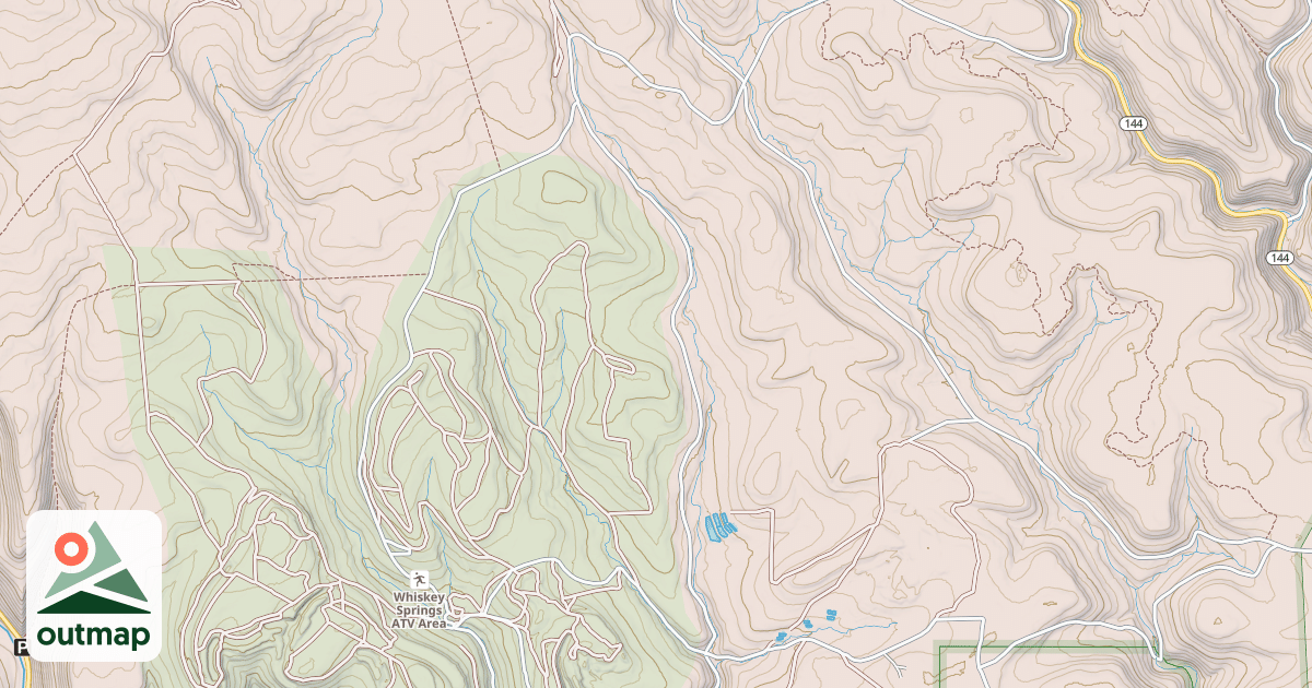 Map of Two Mile Run Snowmobile Trails