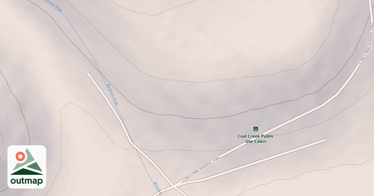 Map of Coal Creek Upper Road Spur
