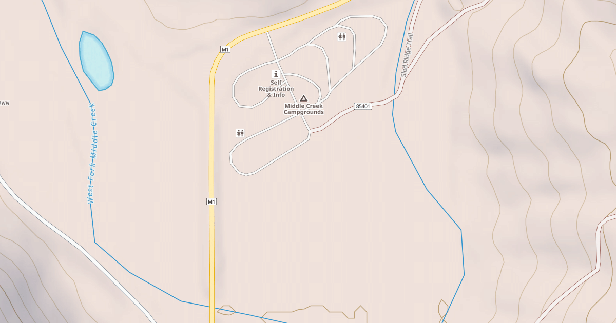 Map preview of MIDDLE CREEK C.G.