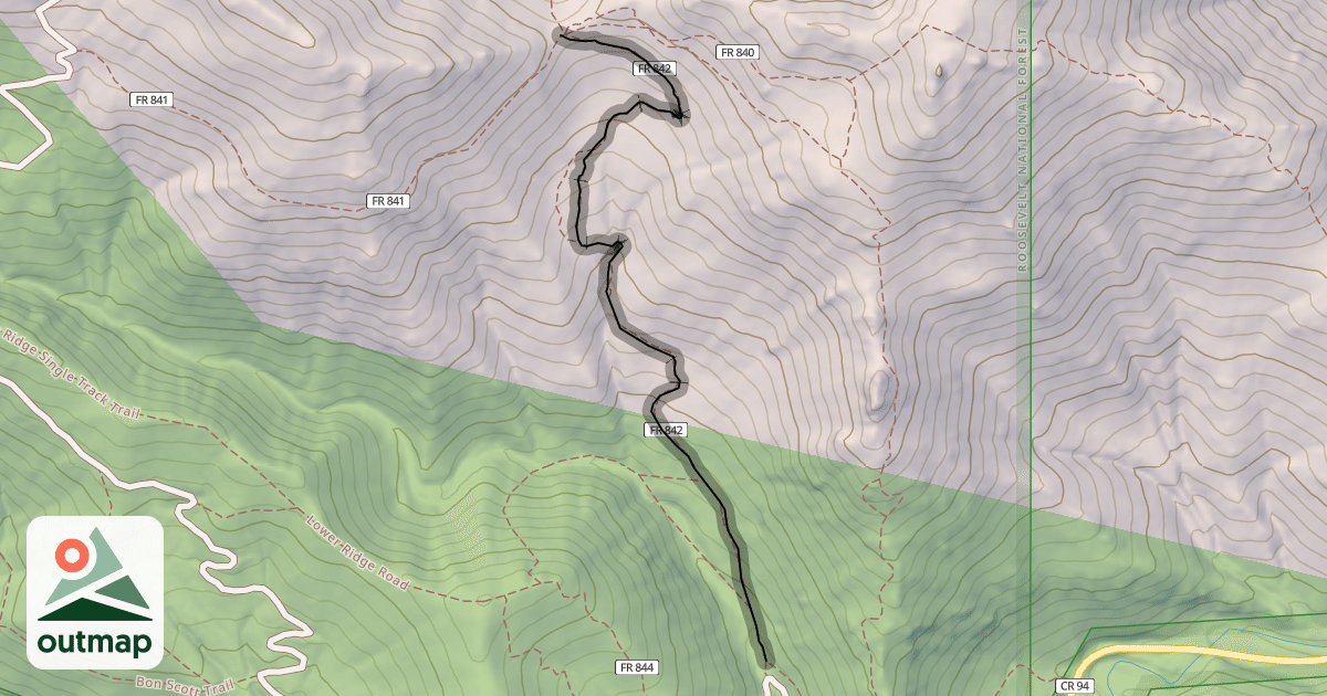 Map of Baughmans Gulley Single Track Trail