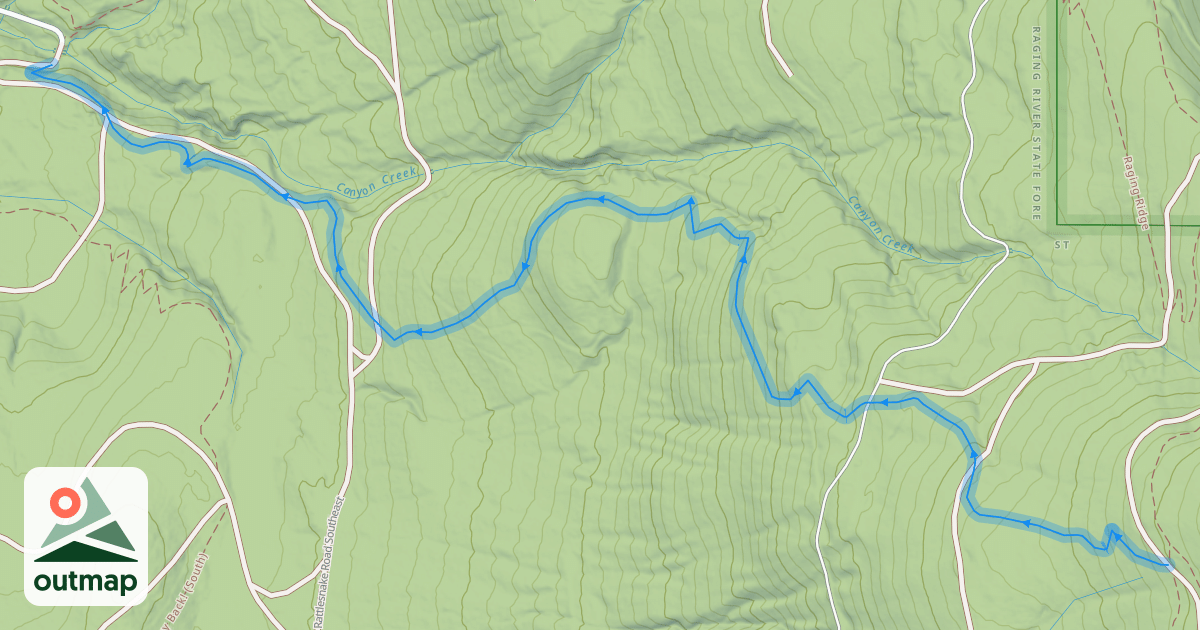 Map of Canyon Creek DH