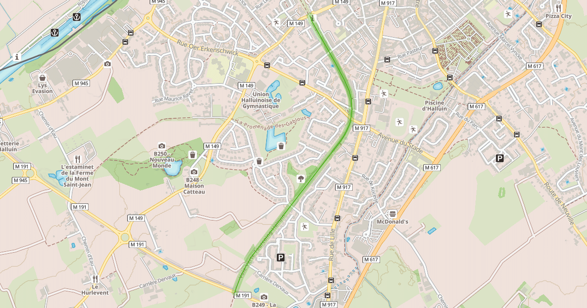 Map preview of Voie Verte Tourcoing-Halluin