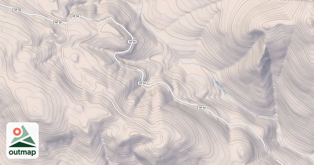 Map of DRY CREEK