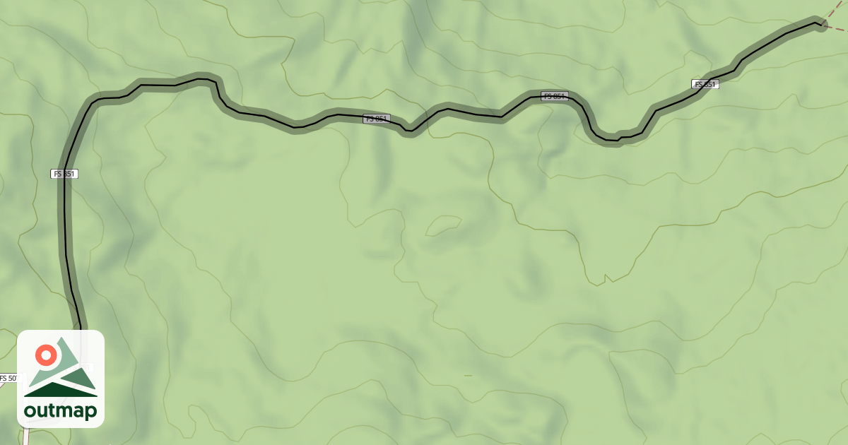 Map of Beaver Reservoir Cutoff Trail