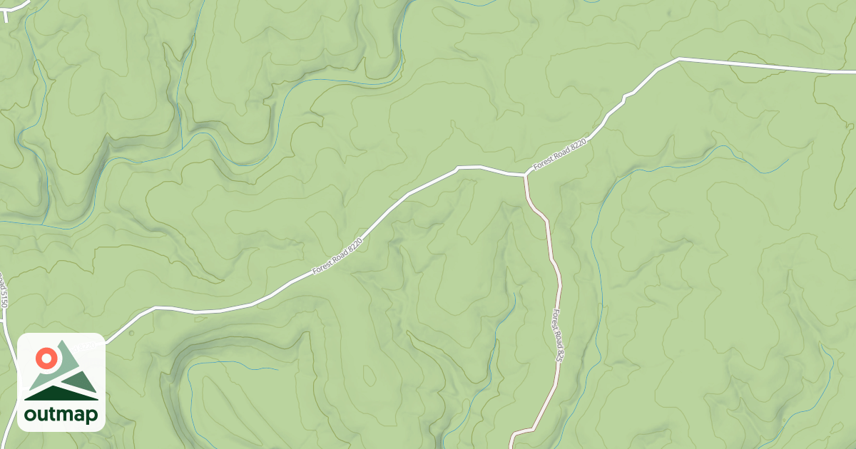 Map of LICK BRANCH