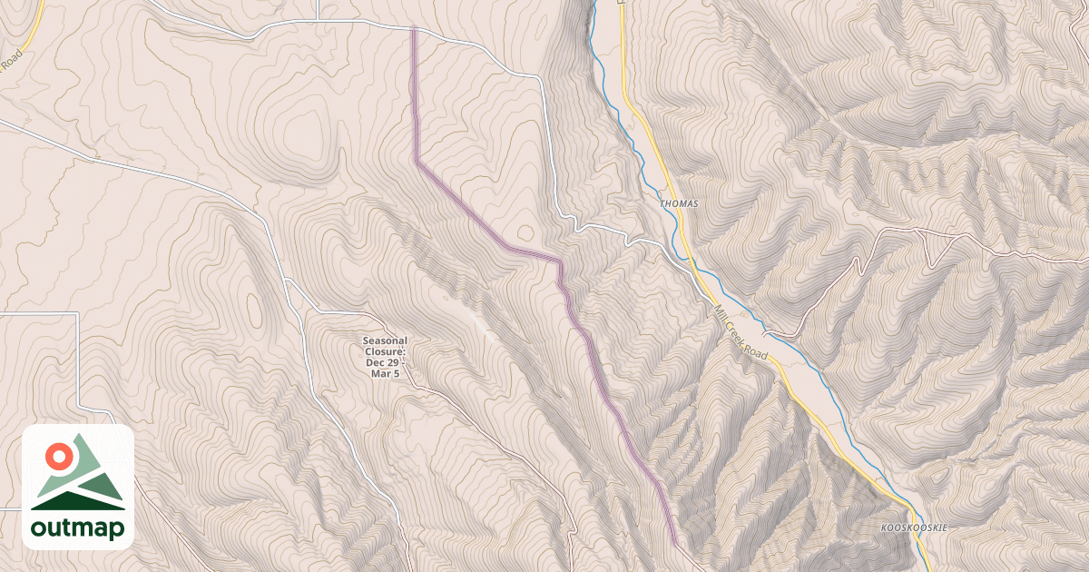 Map of Mormon Grade Road