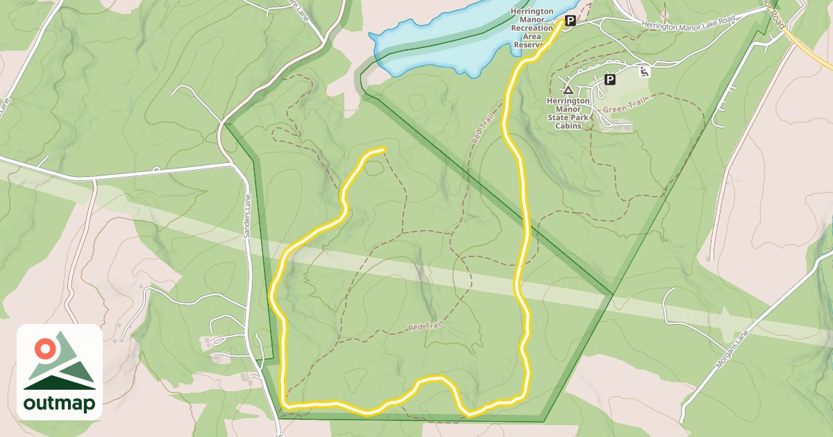 Map of Blue Trail