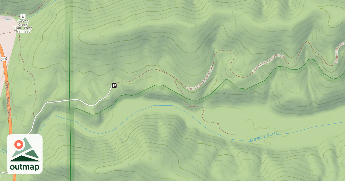 Map of CUMMINS CREEK TRAILHEAD